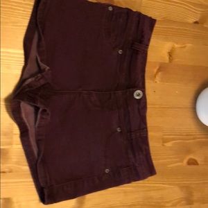 Maroon stretchy Vanillastar short-shorts